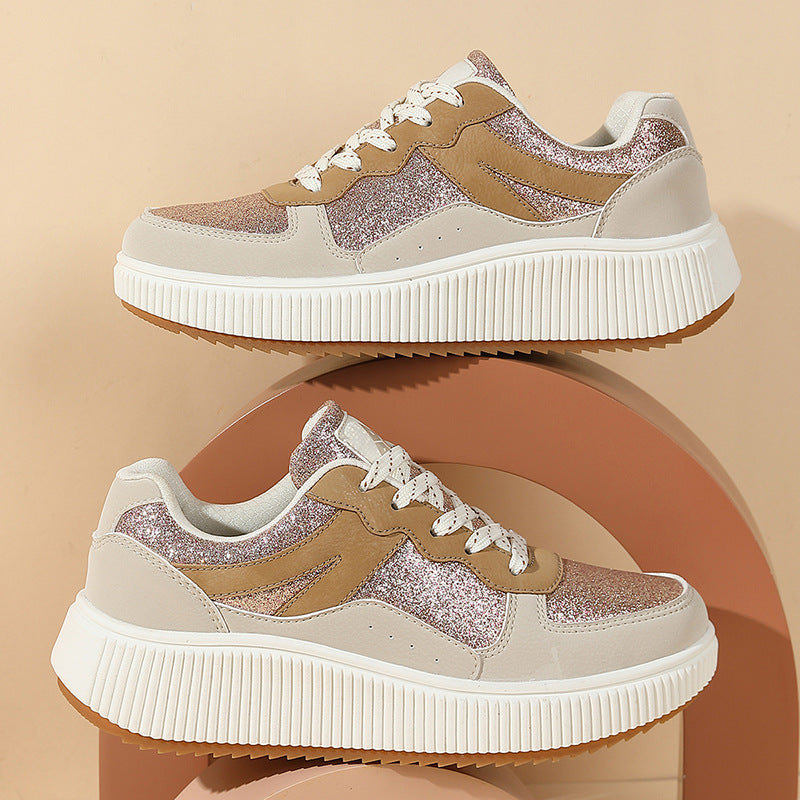 Damen Sneaker Weich Strukturiert Bequem