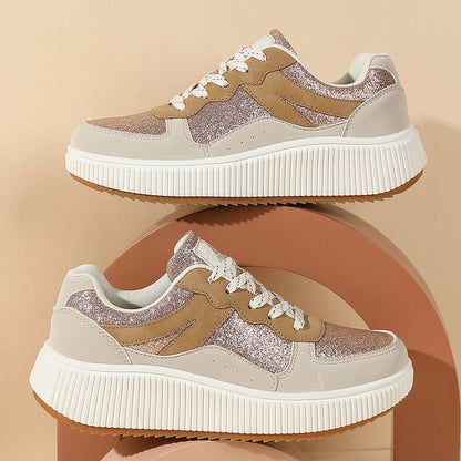 Damen Sneaker Weich Strukturiert Bequem