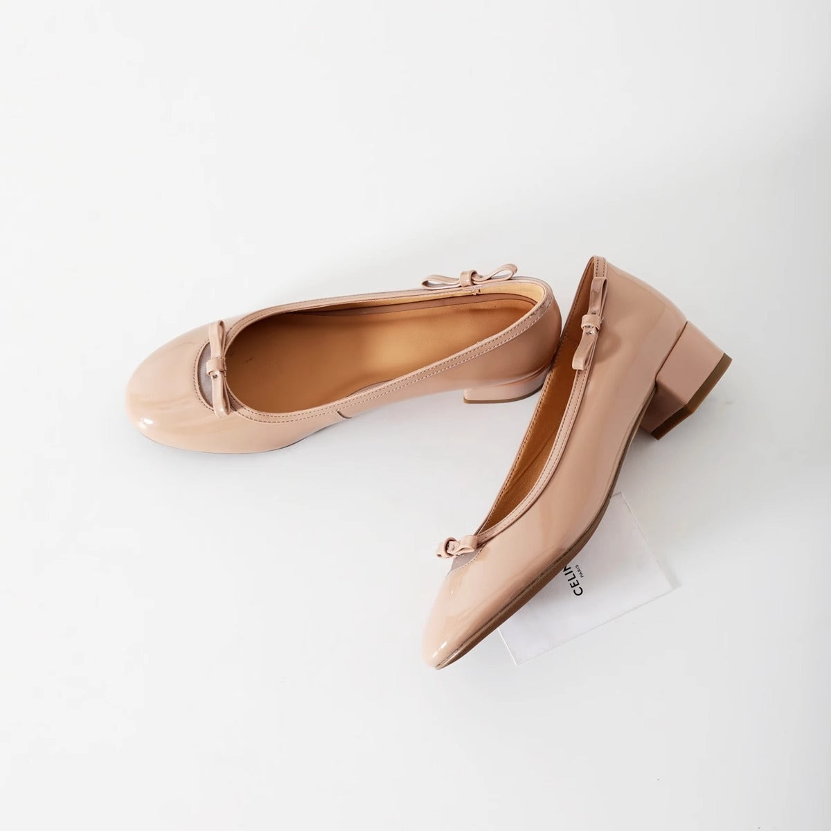 Damen Ballerinas Glitzernd Bequem Mit Schleifen