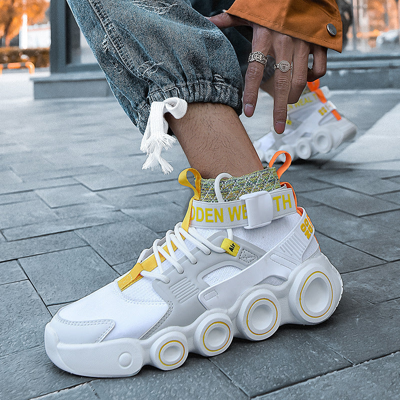 Damen High- Sneaker Streetwear Schuhe Mit Riemensystem