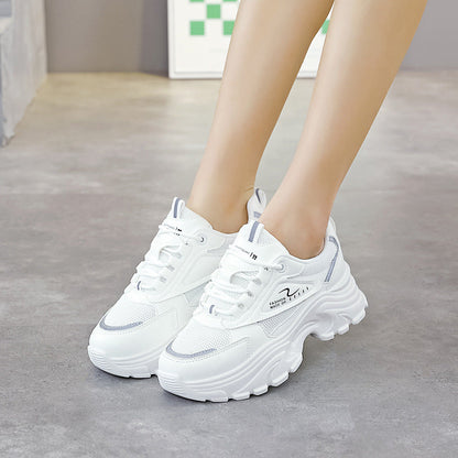 Damen Chunky Sneaker Atmungsaktives Obermaterial Stoßdämpfender