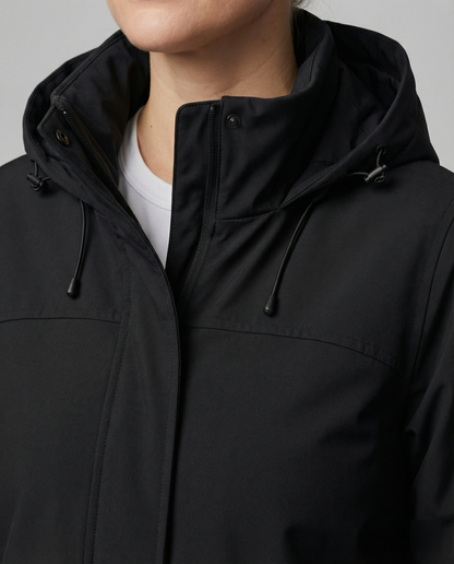 Damen Parka Wasserdicht Sportlich Mit Taschen