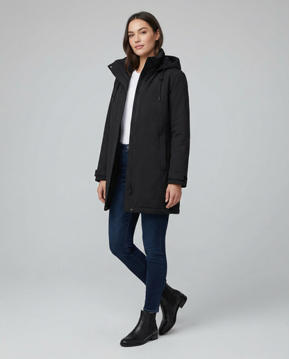 Damen Parka Wasserdicht Sportlich Mit Taschen