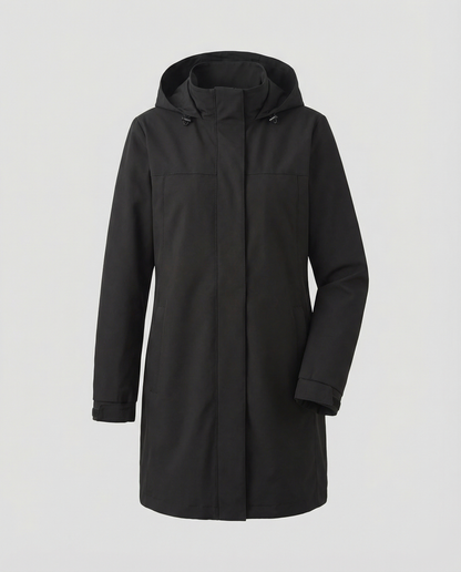 Damen Parka Wasserdicht Sportlich Mit Taschen
