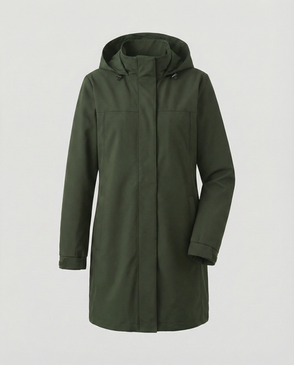 Damen Parka Wasserdicht Sportlich Mit Taschen