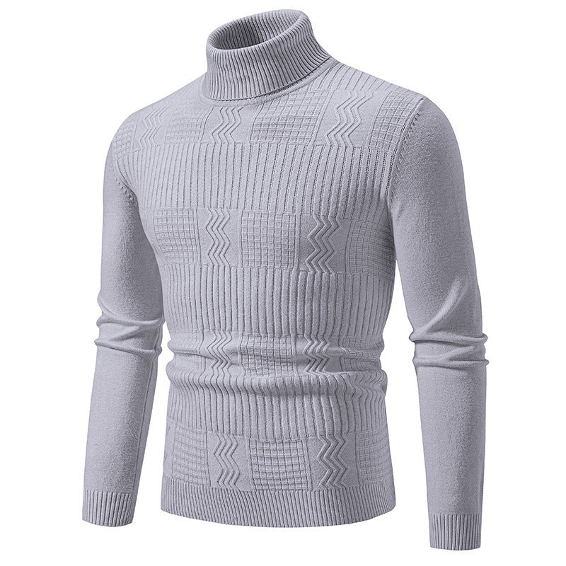 Herren Rollkragenpullover Modernes Strickdesign Elegantes Design