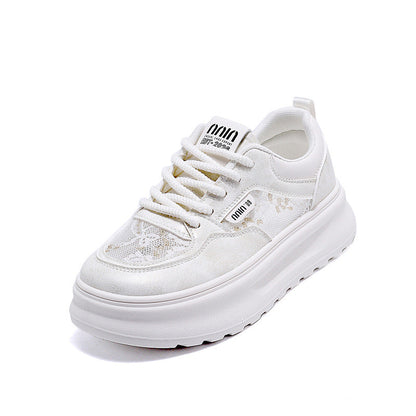 Damen Sneaker Blumenmuster Weiches Obermaterial Laufsohle