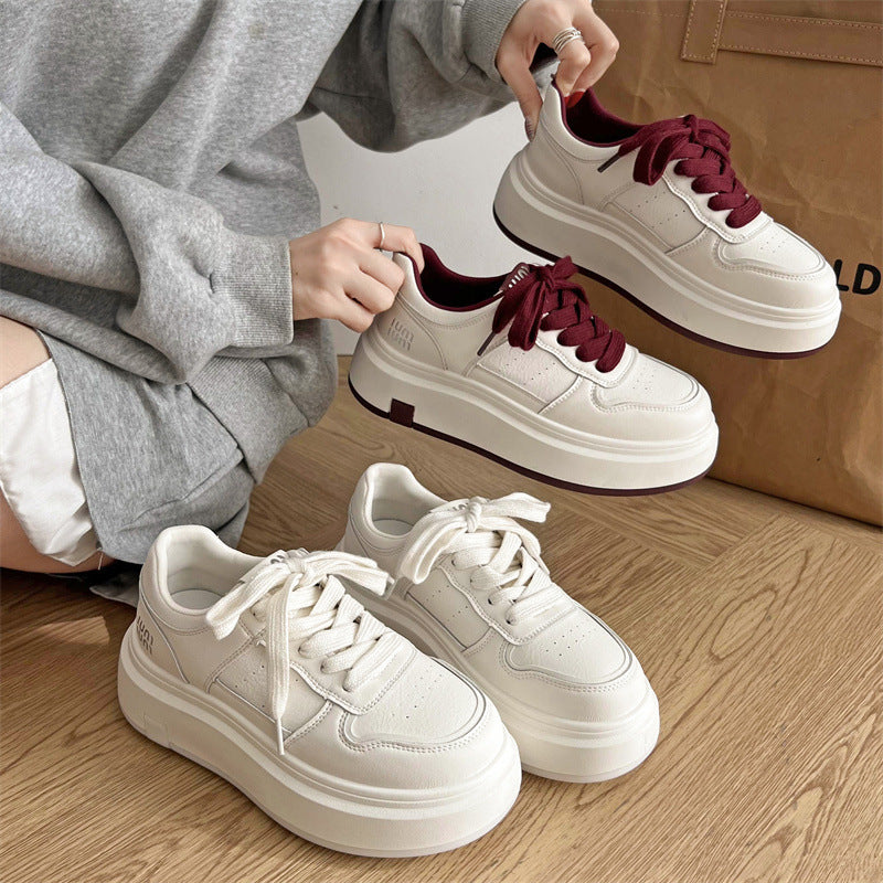 Damen Plateau Sneaker Komfortabel Ergonomisch