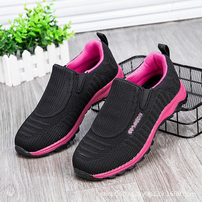 Damen Laufschuhe Atmungsaktives Mesh Bequem Slip-On Sneaker