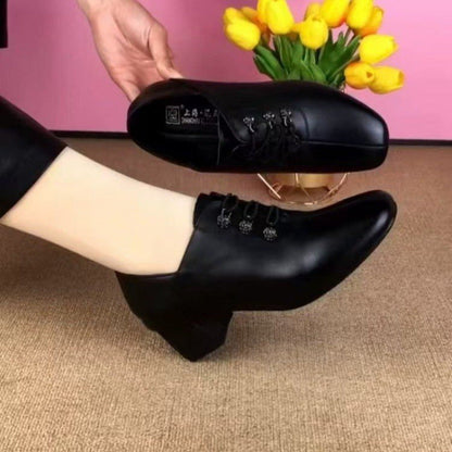 Damen Schnürschuhe Blockabsatz Elegantes Design