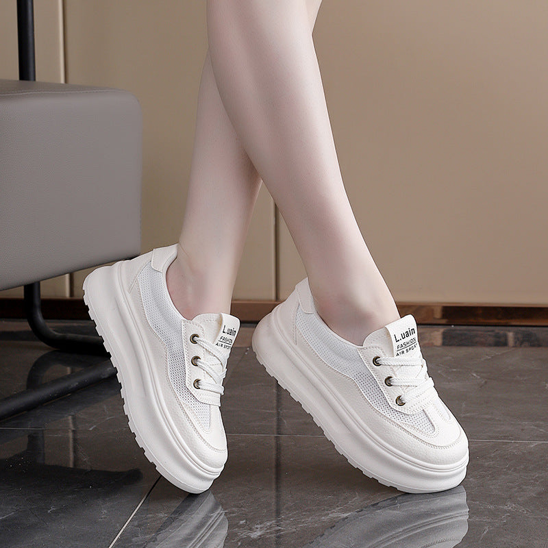 Damen Sneaker Chunky Atmungsaktiv Bequem Weite Passform
