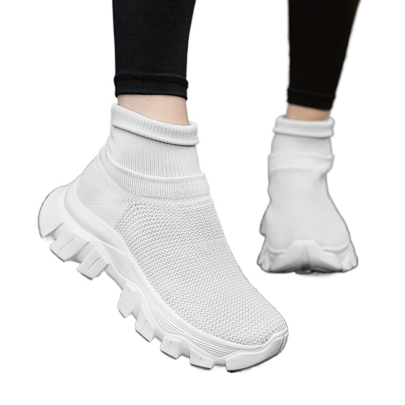 Damen Sneaker Strick Bequem Sportlich