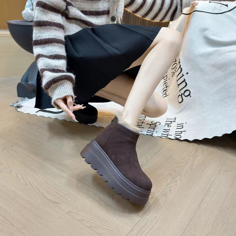 Damen Plateauschuhe Hoch Chunky Bequem