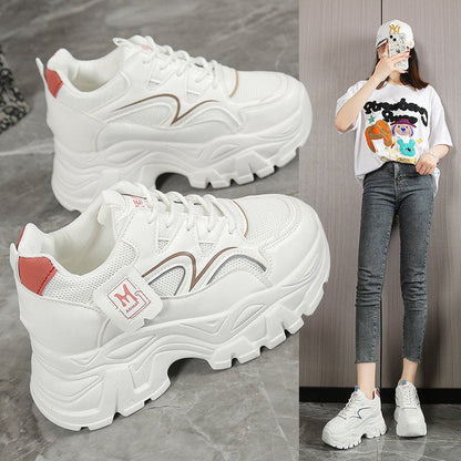 Damen Sneaker Chunky Atmungsaktives Obermaterial