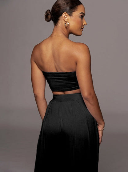 Damen Oberteil Set Schnürtop Elegant