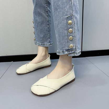 Damen Ballerinas Bequem Kreuz Design Schuhe
