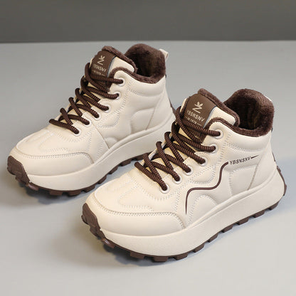 Damen Sneaker Hochgeschnittene Warmfutter Rutschfest