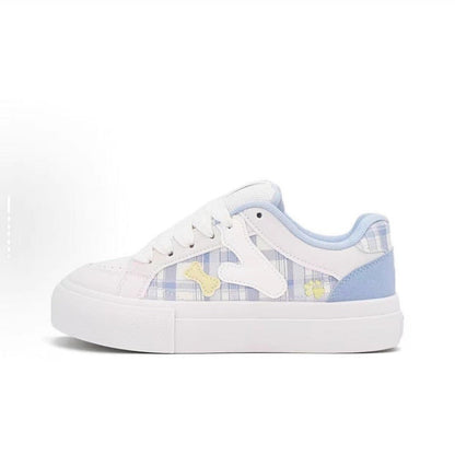 Damen Sneaker Bequem Karo Chunky Modell