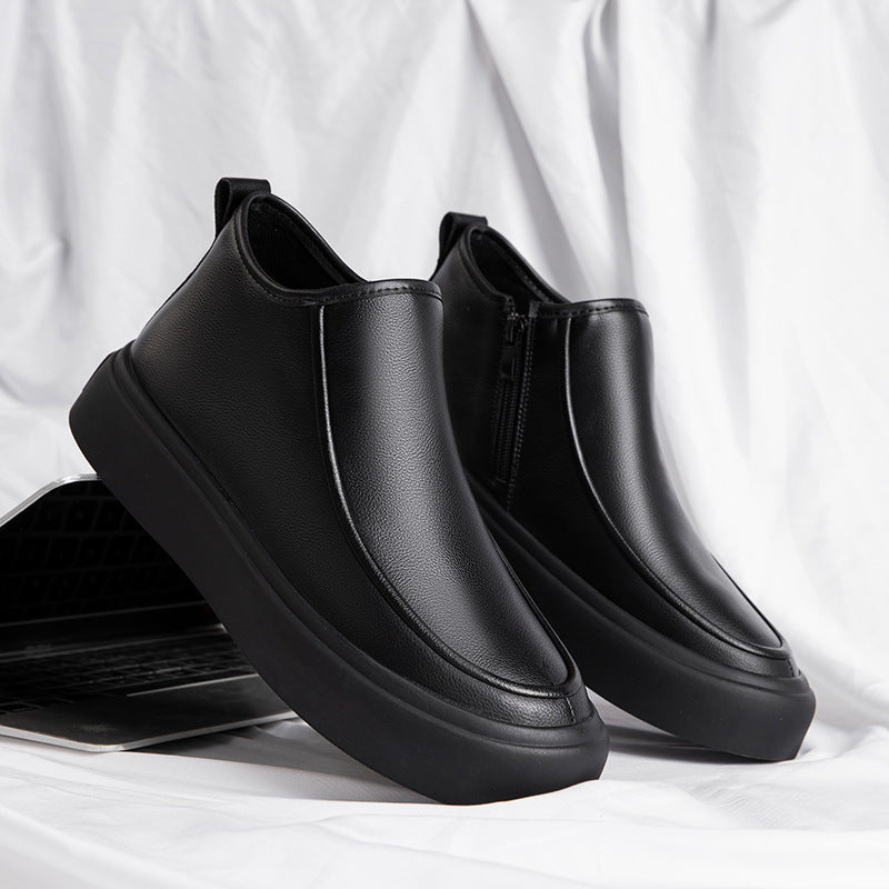 Damen Stiefeletten Braun Leder Winter - Norvielle