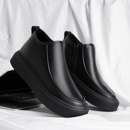 Damen Stiefeletten Braun Leder Winter - Norvielle