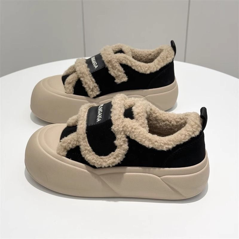 Damen Sneaker Fleecegefüttert Rutschfest Sportlich