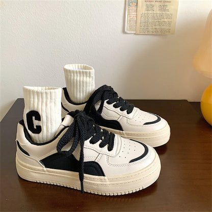 Damen Chunky Sneaker Dicke Sohle Atmungsaktives Material