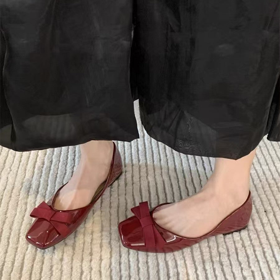 Damen Ballerinas Weich Bequem Mit Schleife - Norvielle