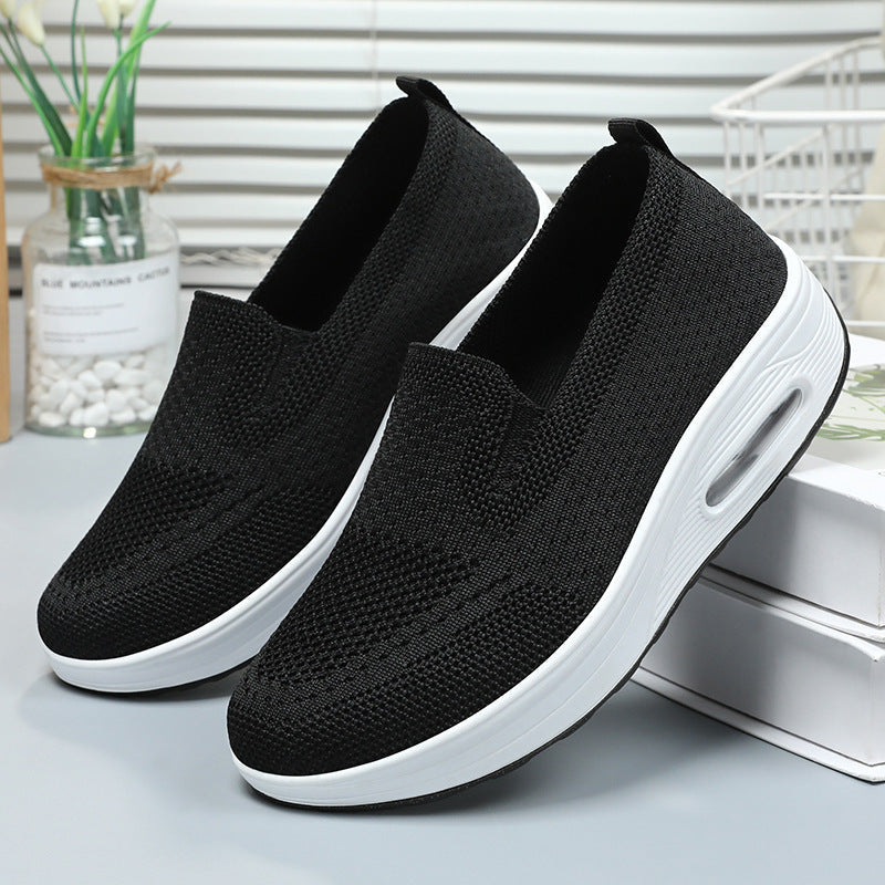 Damen Sneaker Bequem Weich Slip On