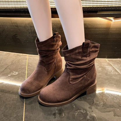 Damen Stiefeletten Weich Rutschfeste Sohle Bequem