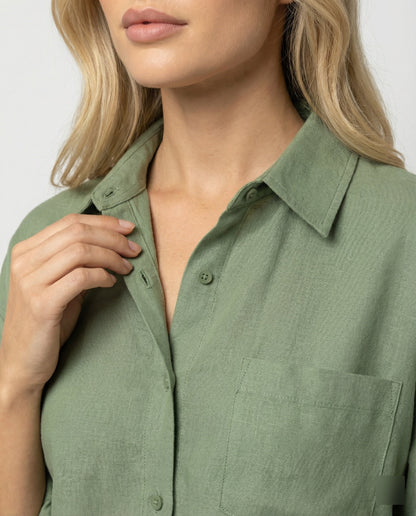 Damen Bluse Kastenform Leicht Blickdicht Weitschnitt