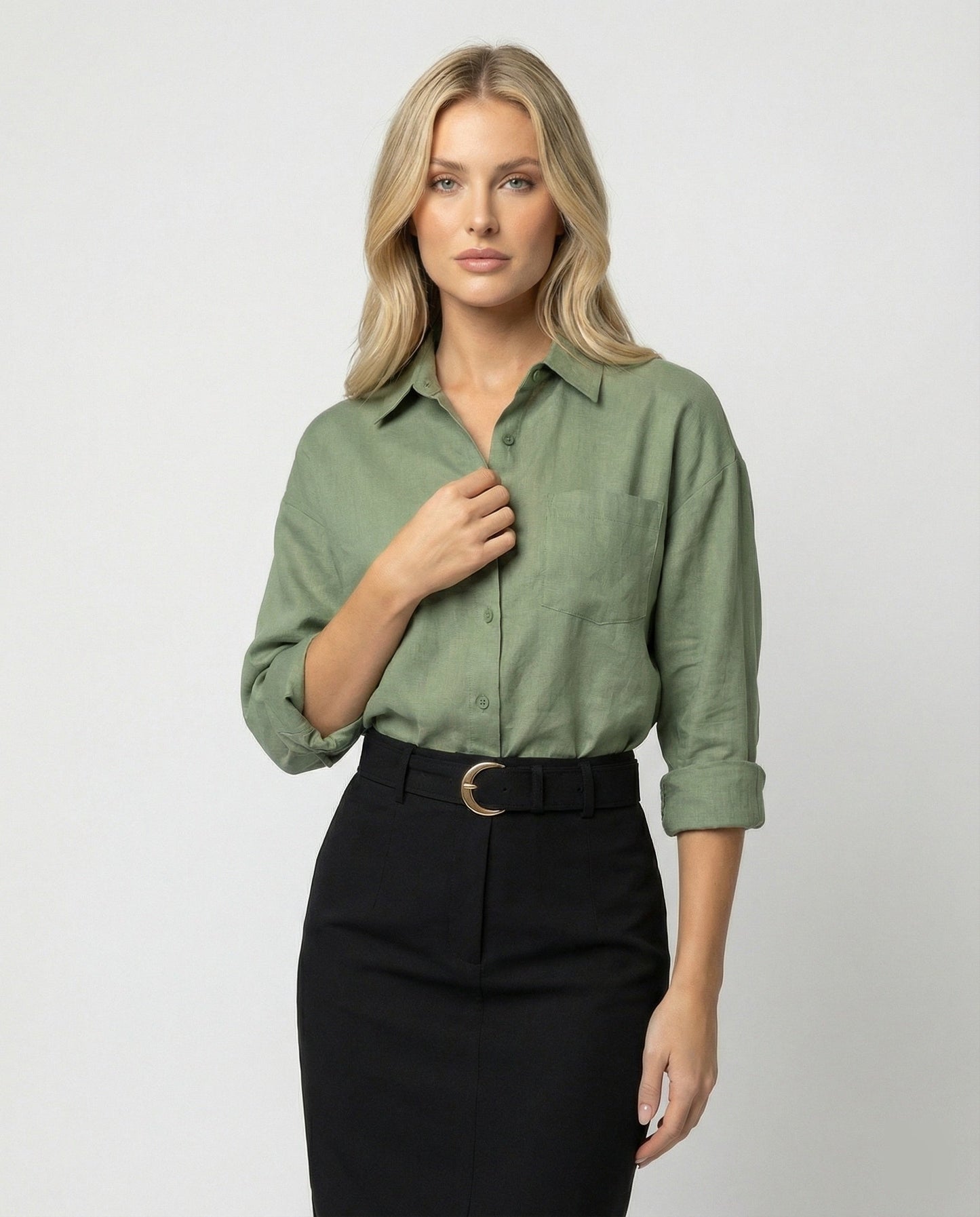 Damen Bluse Kastenform Leicht Blickdicht Weitschnitt - Norvielle