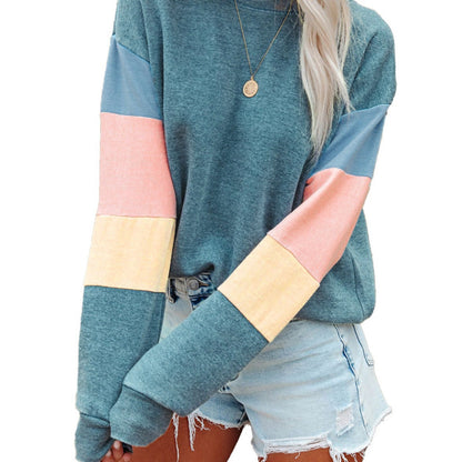 Damen Pullover Bunt Ärmel Modern