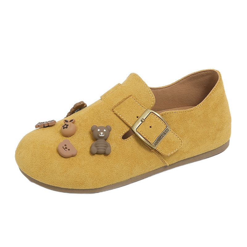 Damen Clogs Tiermuster Verstellbar Braun