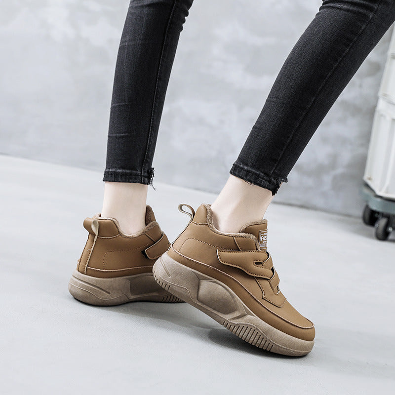 Damen Freizeitschuhe Hochgeschnittene Klettverschluss Bequem