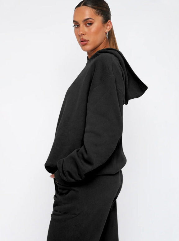 Damen Hoodie Set Oversized Jogger Bequem