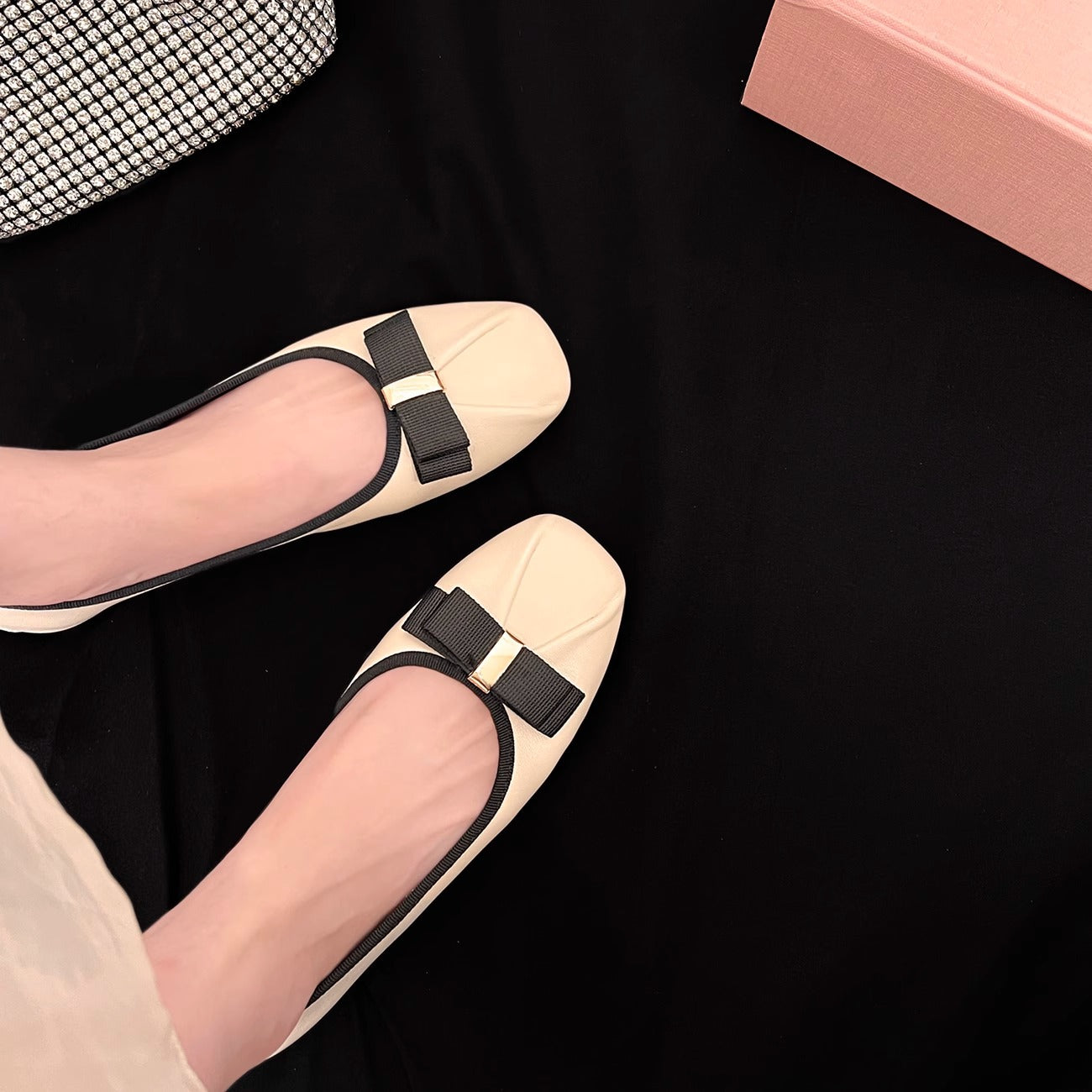 Damen Mokassins mit Schleifen Komfortabel Beige - Norvielle