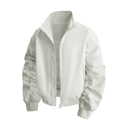 Damen Bomberjacke Stehkragen Elegant