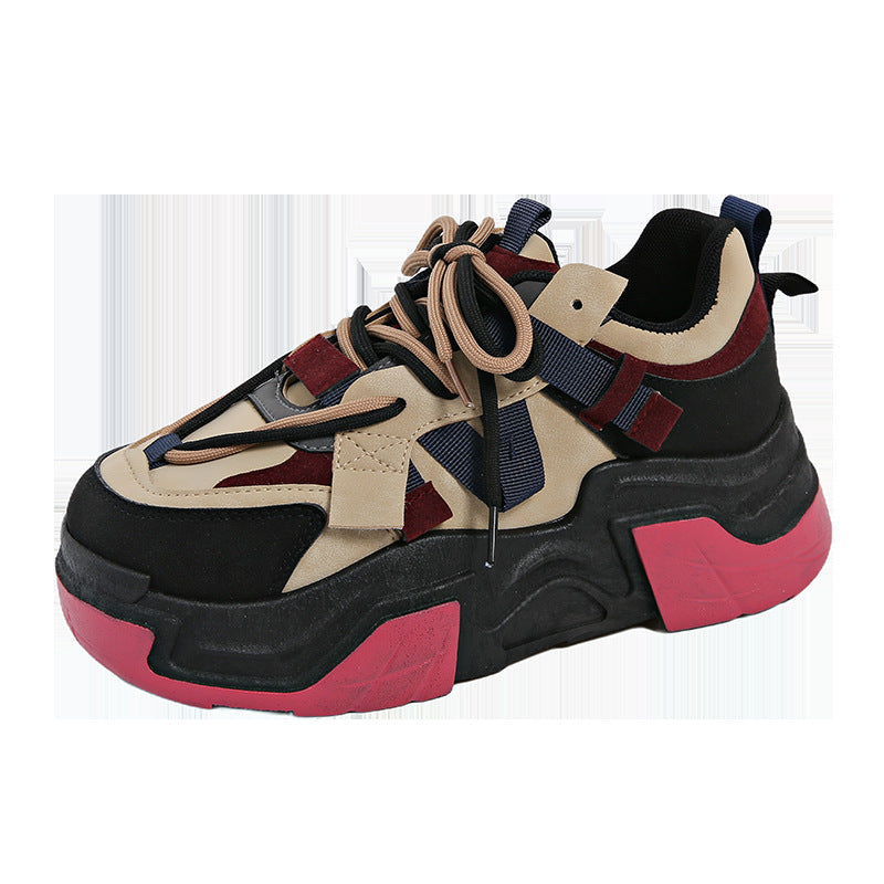 Damen Sneaker Sportlich Chunky Schnellschnürer