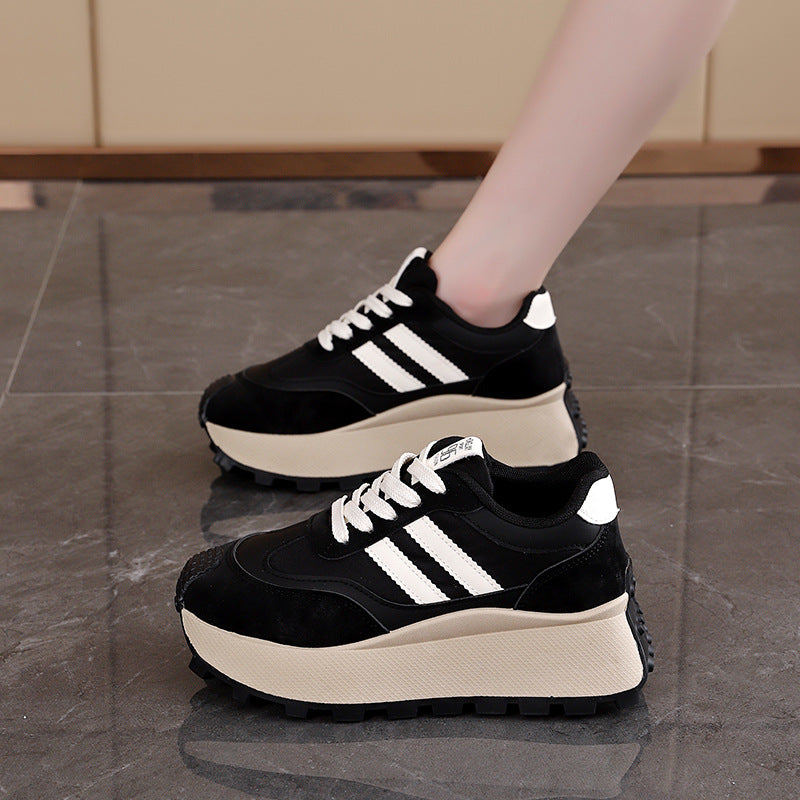 Damen Plateausneaker Hoch Komfortabel Sneaker Schuhe