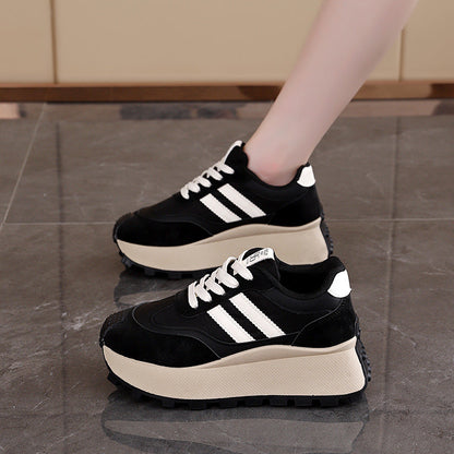 Damen Plateausneaker Hoch Komfortabel Sneaker Schuhe