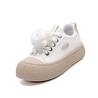 Damen Sneaker Rutschfest Dekorativ Mit Pompons Sportlich