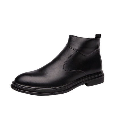 Damen Chelsea Stiefel Elegantes Leder Schnellverschluss