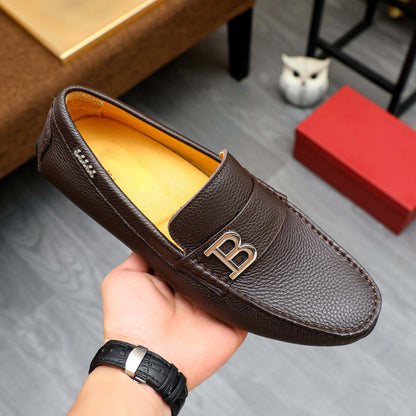 Herren Mokassins Leder Elegantes Design Braun