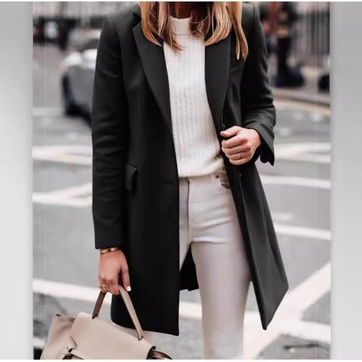 Damen Langblazer Elegant Modern