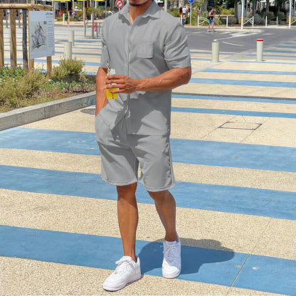 Herren Kurzoverall Lässig Sommer Taschen