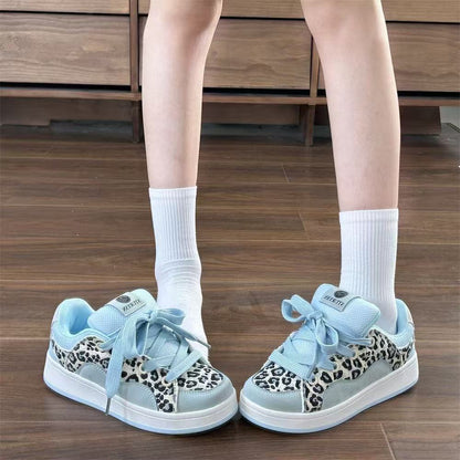 Damen Sneaker Leopardenmuster Bequem