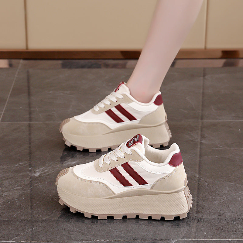 Damen Plateausneaker Hoch Komfortabel Sneaker Schuhe