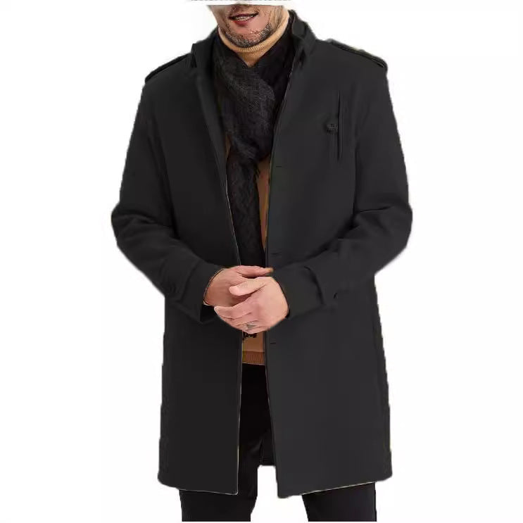 Herren Übergangsmantel Modern Stehkragen Elegant
