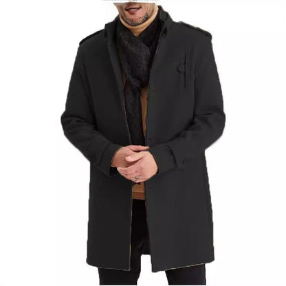 Herren Übergangsmantel Modern Stehkragen Elegant