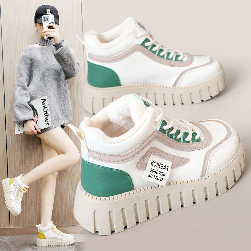Damen High- Sneaker Sportlich Weiches Innenfutter